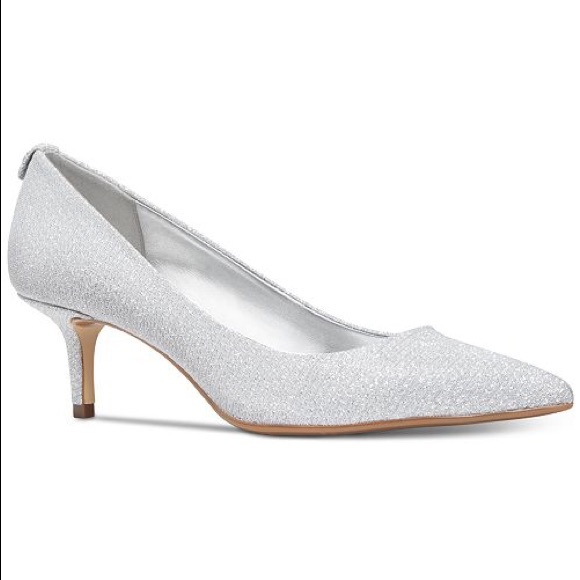 Michael Kors Shoes - Michael Kors Flex Kitten Silver Pump SZ 8 NIB Michael Kors Shoes - Michael Kors Flex Kitten Silver Pump SZ 8 NIB